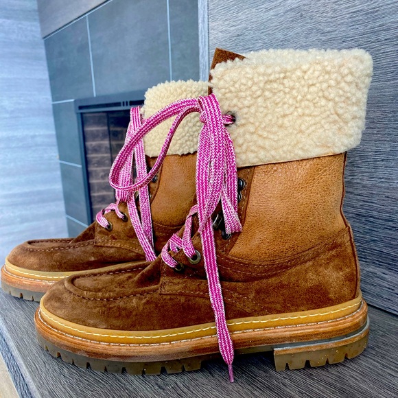 AGL suede and shearling boots never worn.